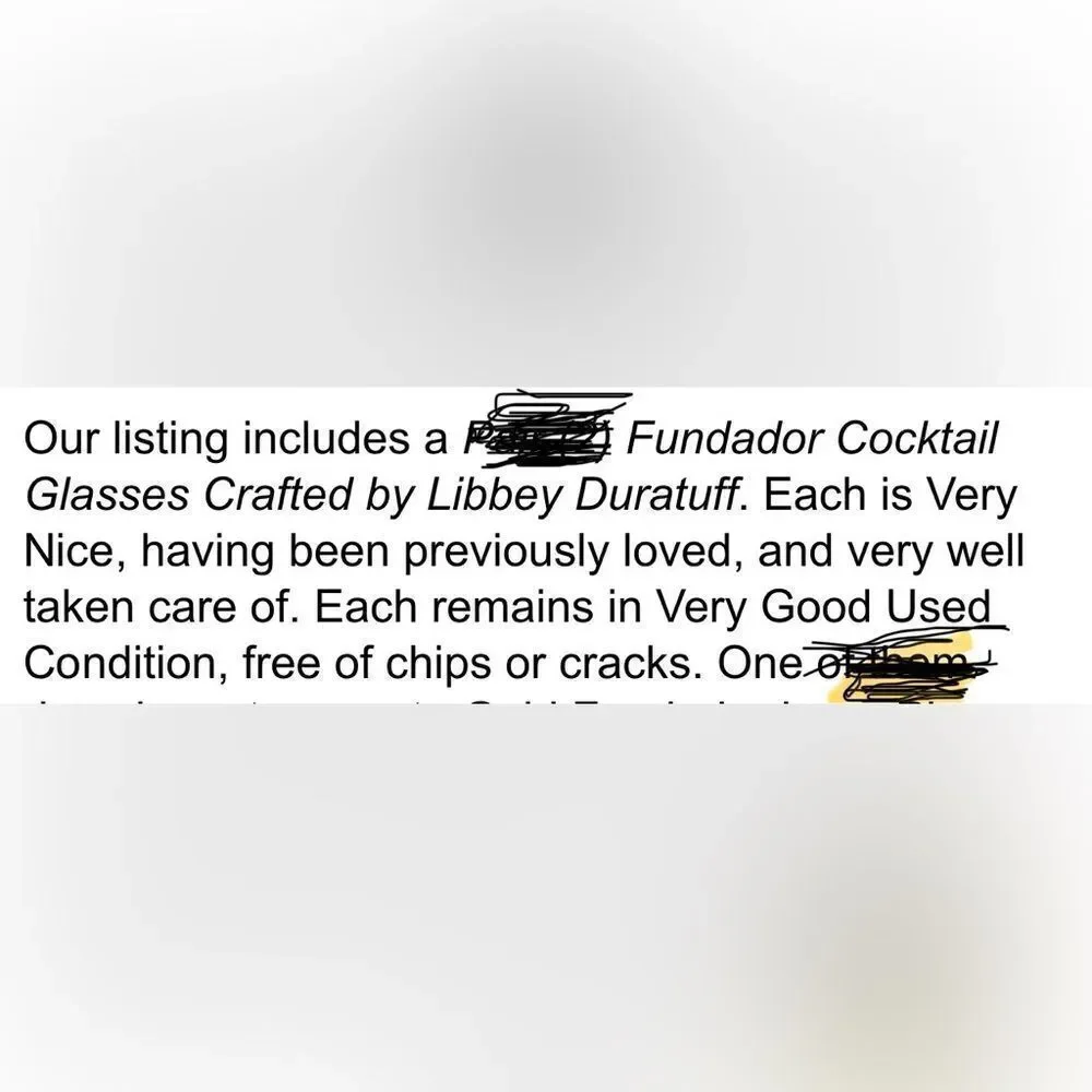 Fundador 12 Ounce Rocks Glass Libby Duratuff USA Heavy 3 1/2 In Tall 3 1/4 Round